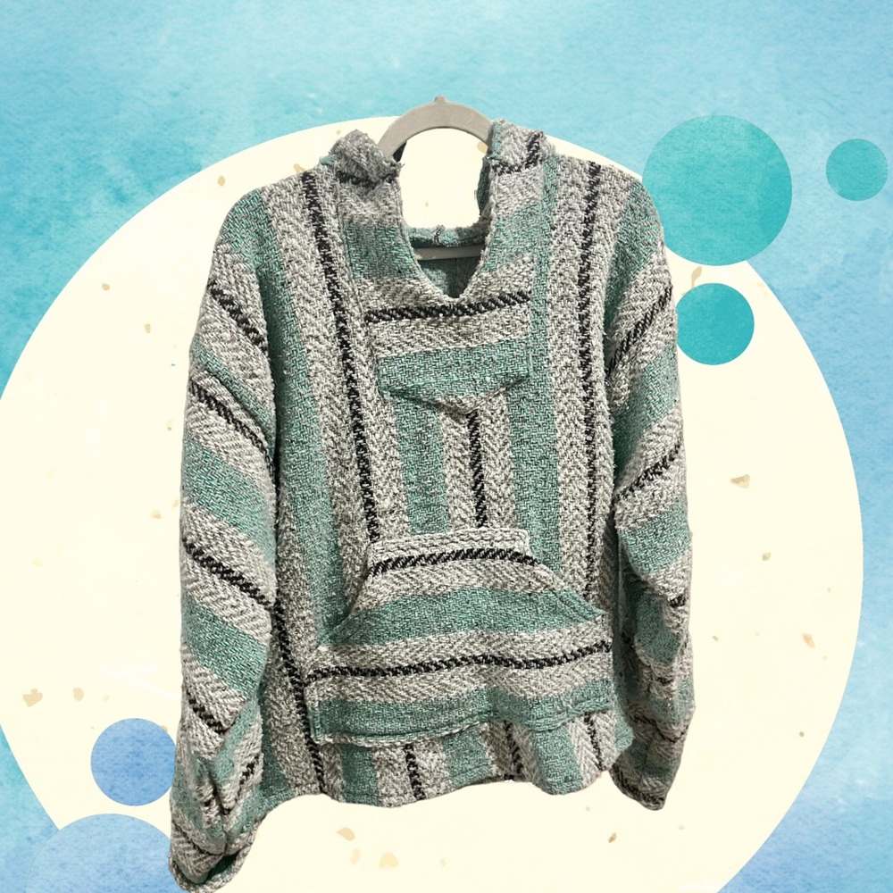 Baja Joe Surfer Hoodie Pastel Mint medium unisex -100% recycled material